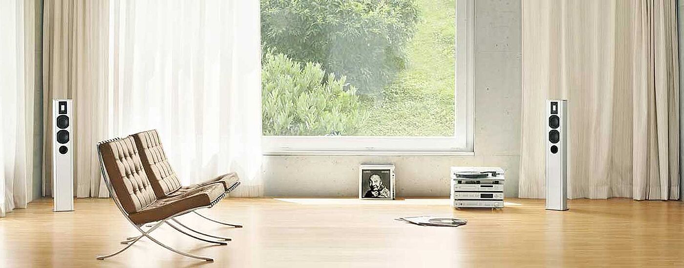 Alustikvorhang im Musikzimmer