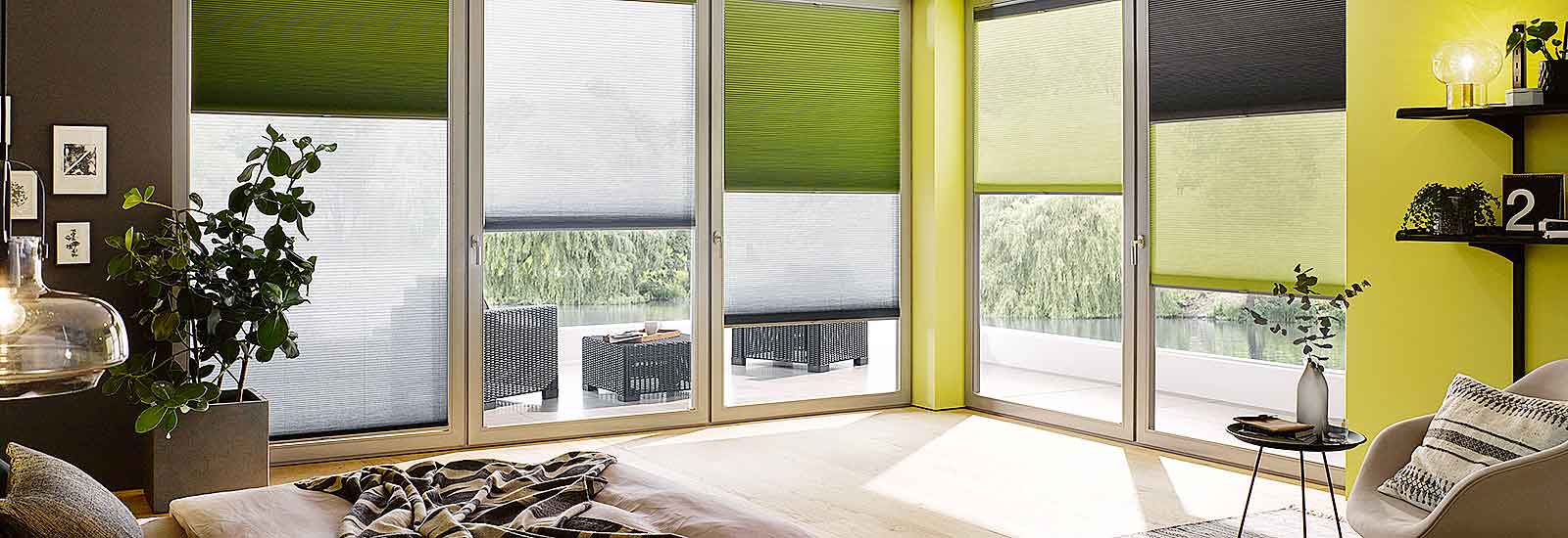 Plissee transparent, dicht oder abdunkelnd